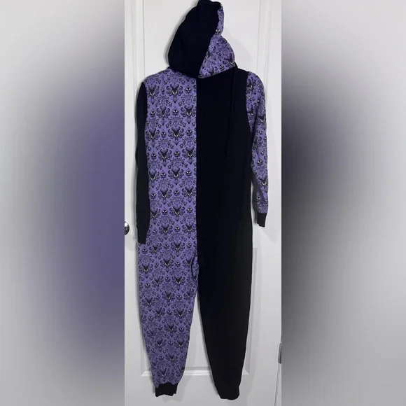 NWOT Disney Parks Haunted Mansion adult one-piece hooded pajama jumpsuit Sz Med - Picture 5 of 5